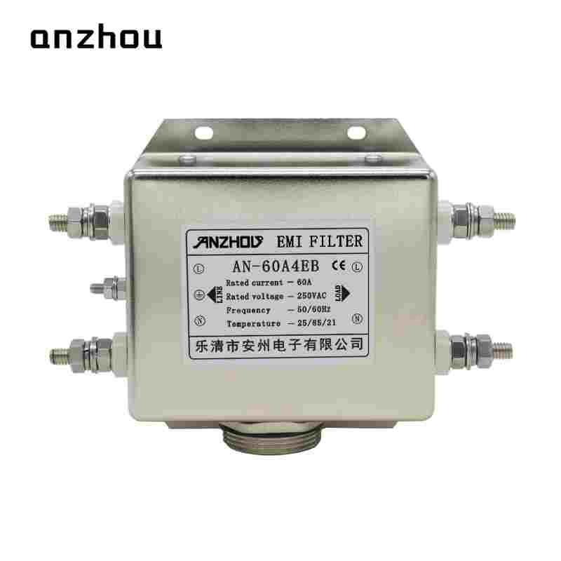 ANZHOU安州AN-60A4EB单相交流电源滤波器60A/Noise/EMI Filter