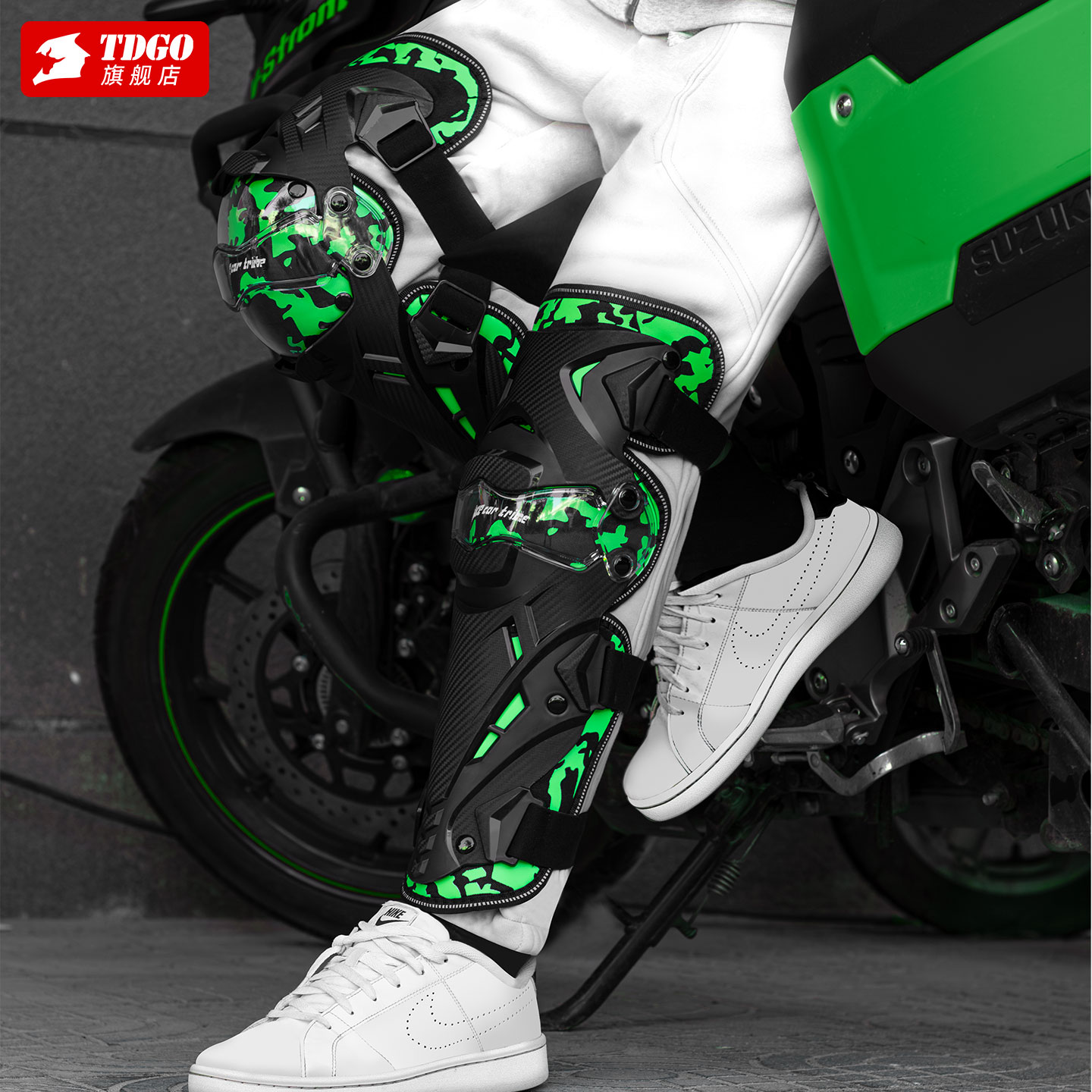 摩托车护膝骑车专用机车骑行护具防风保暖防寒御寒防护护肘冬季男