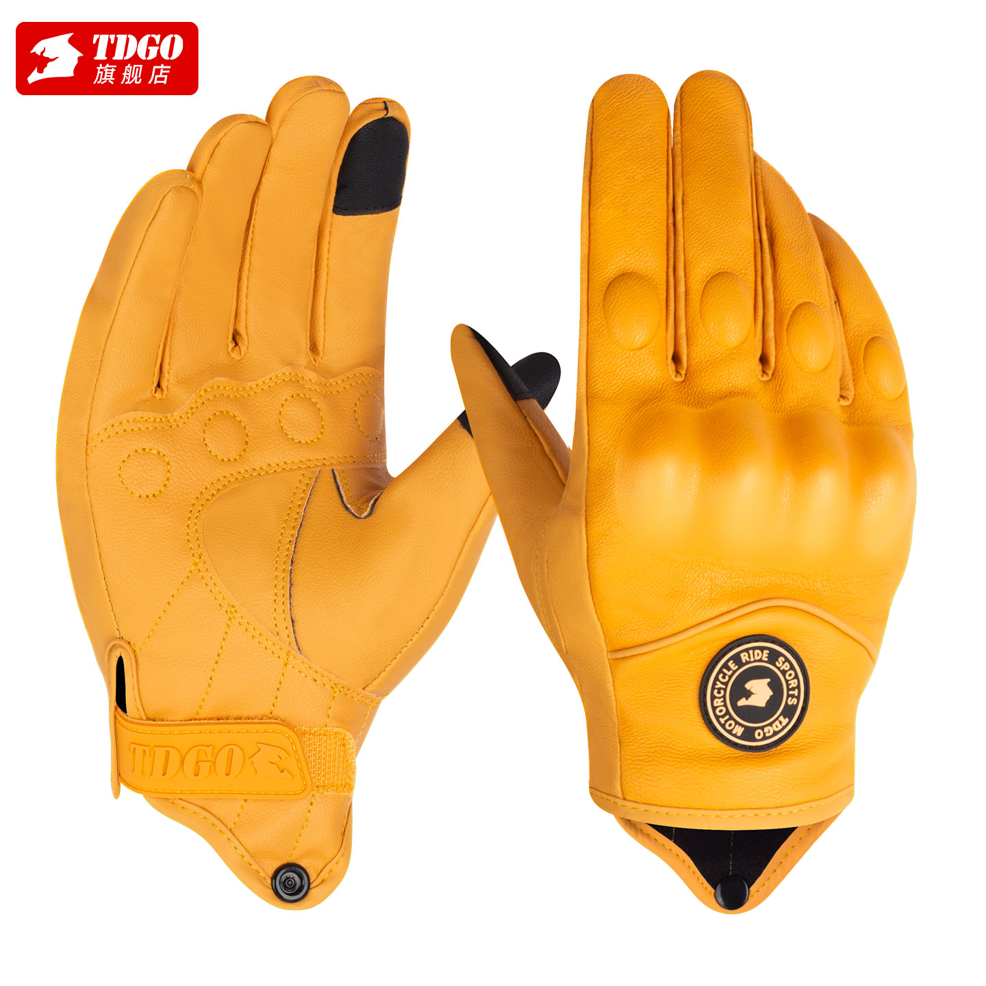 冬季摩托车骑行暴雨皮手套复古巡航机车防水防风防寒保暖四季通用