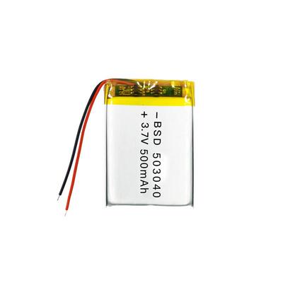 503040聚合物锂电池600mAh空调服露营灯雾化器蓝牙音箱电池3.7V