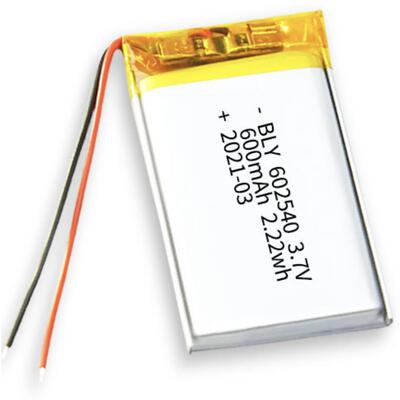 锂电池602540厂家600mah灯灯饰美容仪器玩具3.7V聚合物锂电池
