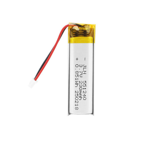 551240聚合物锂电池 230mah3.7V 录音笔电子打火机锂电池光伏储能