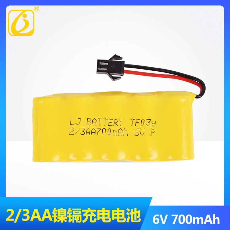 6v 700mAh 连罡乐能宜佳达巴雷特M4玩具配件 2/3AA充电镍镉电池组