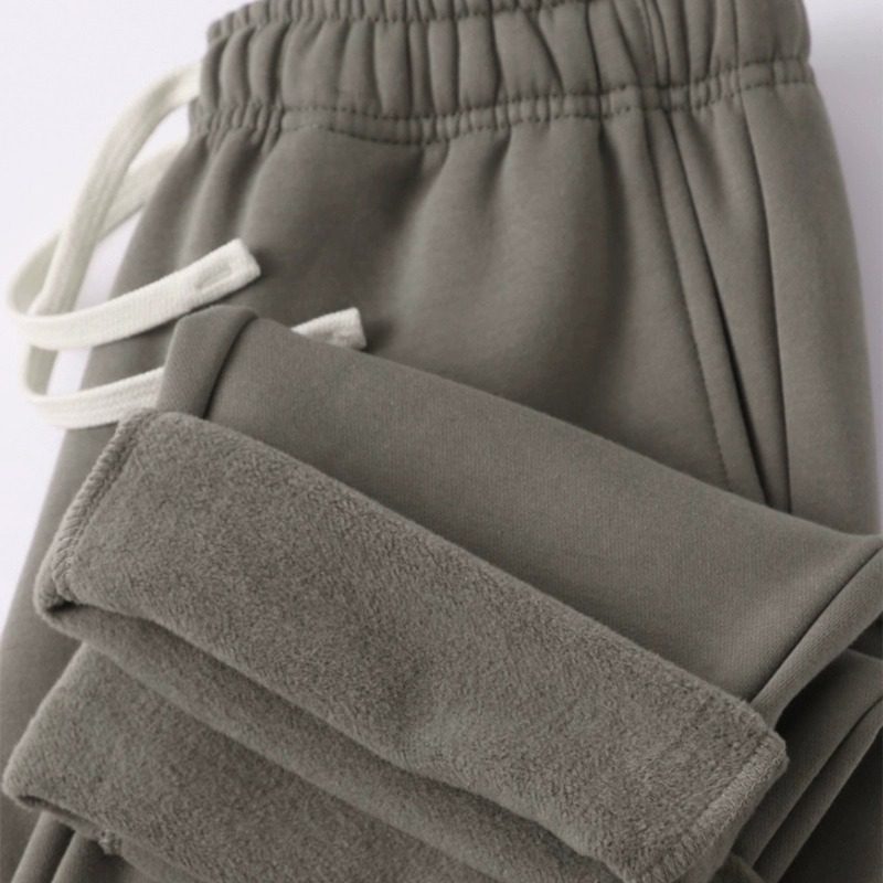 MAROLIO~不挑腿型！秋冬加绒直筒卫裤男女款百搭宽松运动休闲长裤