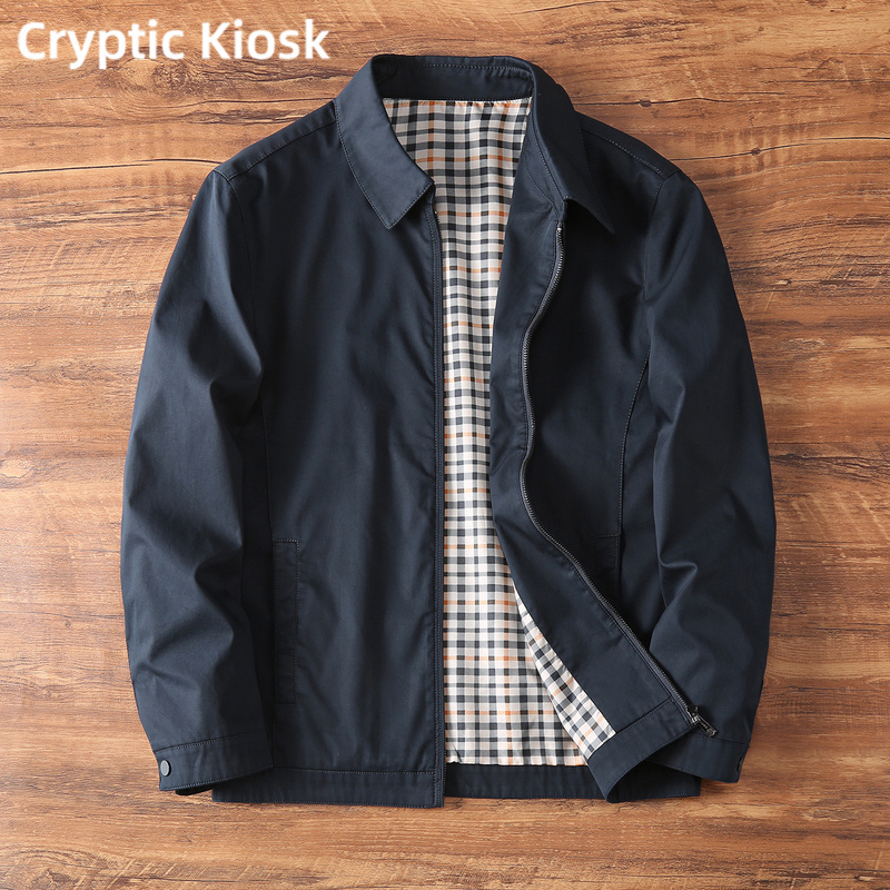 Cryptic Kiosk时尚翻领夹克外套男春秋2025新款休闲百搭男士上衣