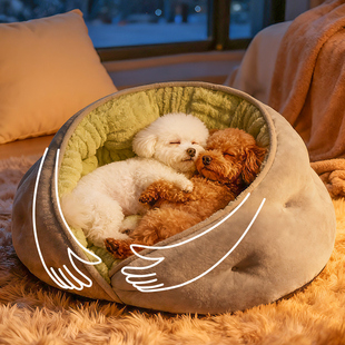 狗窝冬天保暖加厚半封闭安全感窝小型犬睡觉 通用 沙发床猫窝四季