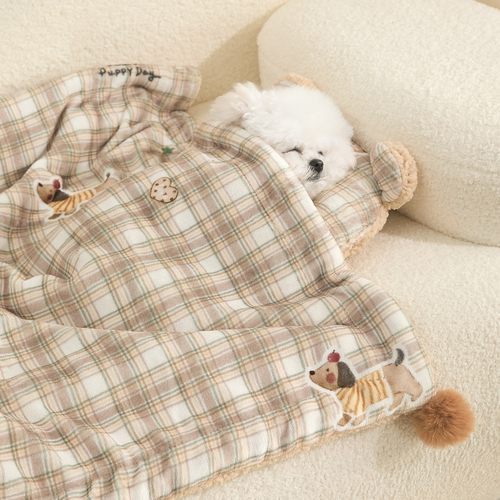 好枕加好被狗狗睡得好安逸