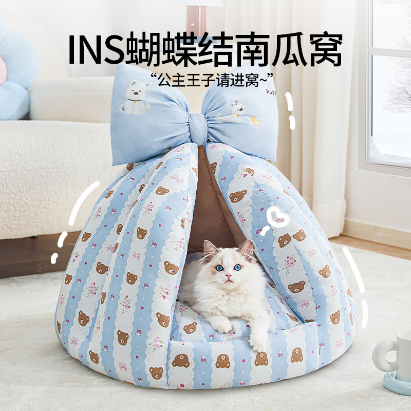 26新款南瓜猫窝半封闭包裹满满图片