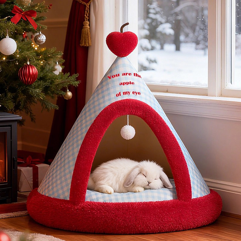 兔子专用窝冬天保暖半封闭侏儒兔荷兰猪过冬睡觉的御寒帐篷躲避屋,宠物/宠物食品及用品,兔兔专用窝,淘宝优惠券,粉丝福利购,淘宝优惠卷