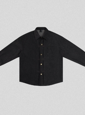 edge studio 长袖宽松日系复古小众原牛牛仔衬衫外套夹克潮