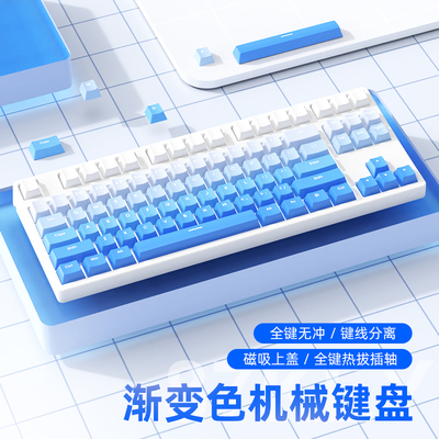 游戏电竞机械键盘渐变色正刻PBT