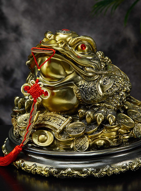 大号招财金蟾摆件客厅家居办公室