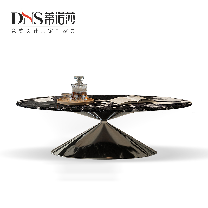 宝格丽黑飞碟茶几椭圆形