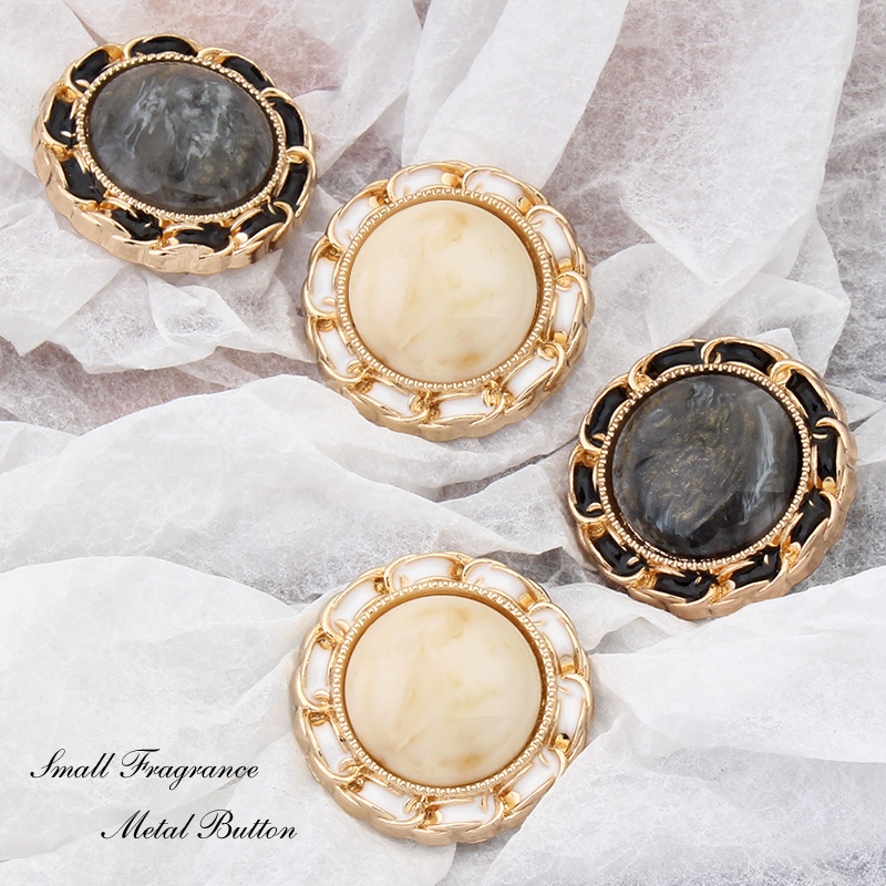 金属纽扣毛呢大衣风衣针织衫女时尚精致高端白色黑色个性装饰扣子