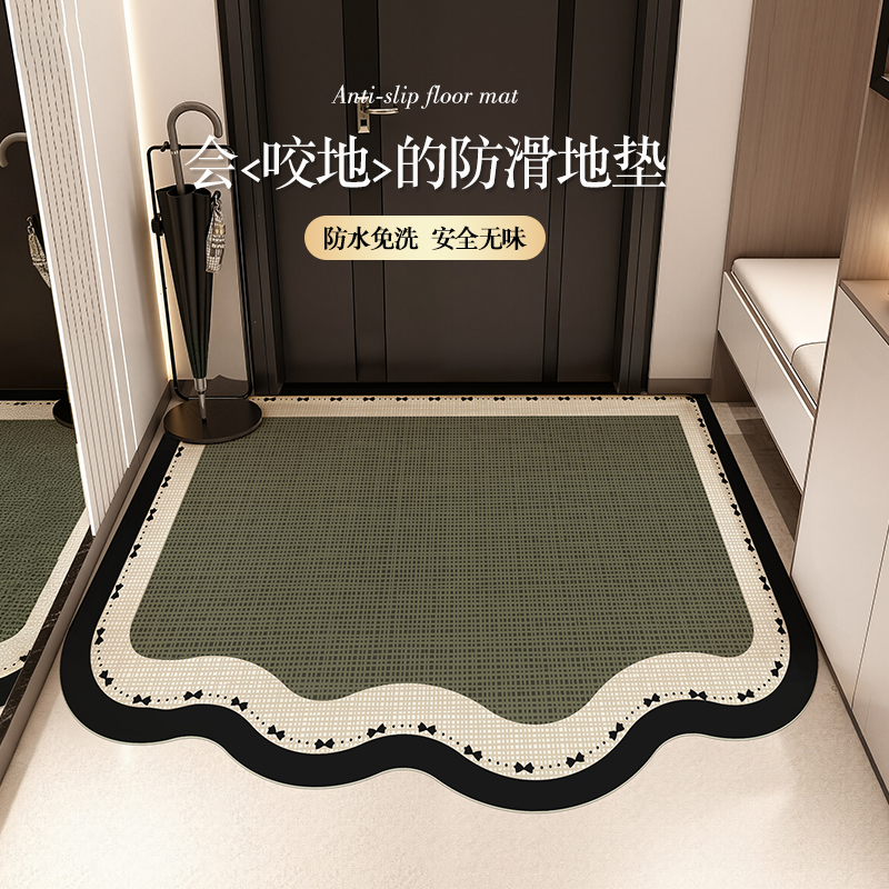 高级感入户门地垫2025新款门口进门防滑免洗脚垫pvc家用玄关地毯