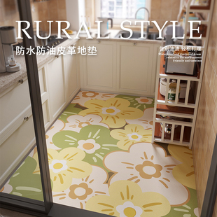厨房地垫满铺2026新款防水防油免洗可擦防滑耐磨pvc地垫厨房专用