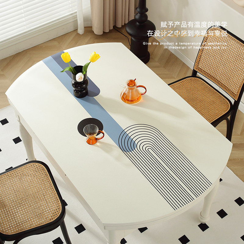 简约椭圆形餐桌布免洗防油防水防烫弧形桌垫可折叠pvc台面保护垫,居家布艺,桌布,淘宝优惠券,粉丝福利购,淘宝优惠卷