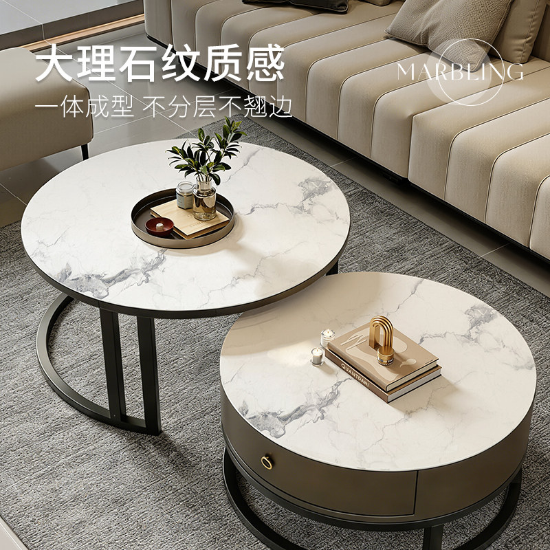 大理石纹圆形茶几桌垫2026新款台面保护垫客厅防水防油免洗桌布,居家布艺,桌布,淘宝优惠券,粉丝福利购,淘宝优惠卷