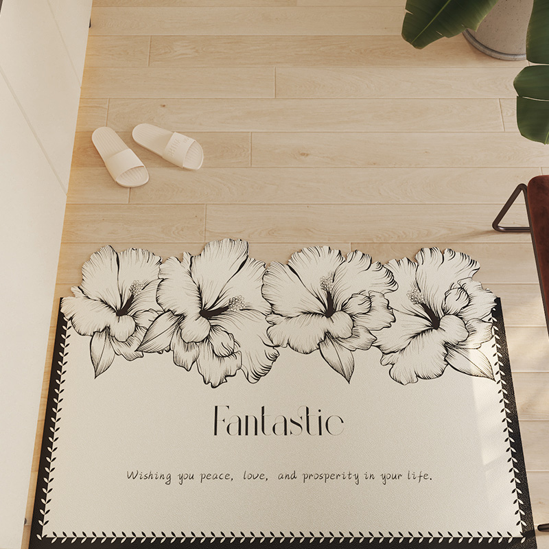 奶油风地垫入户门垫2025新款进门口专用pvc地毯玄关耐脏免洗脚垫