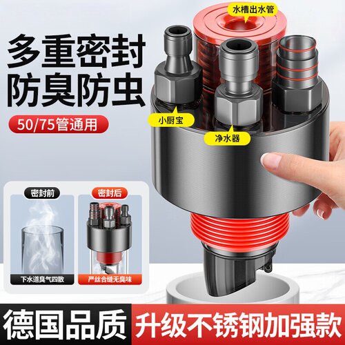 通用厨房下水管排水三通五通