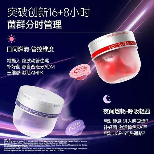 【早C晚N】每日博士C3日燃素N3夜燃益生菌24小时体重管理b420肠胃