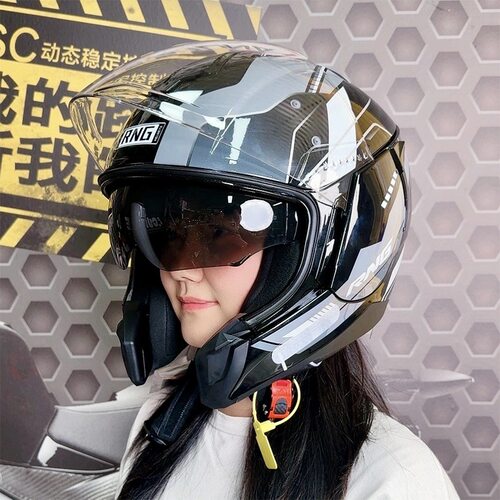 新国标3C认证头盔四季防雾透气安全男女通用摩托车机车头盔