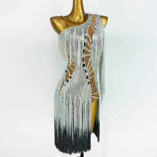 成人拉丁舞演出服拉丁舞比赛服少儿演出服练功服表演服装 M11