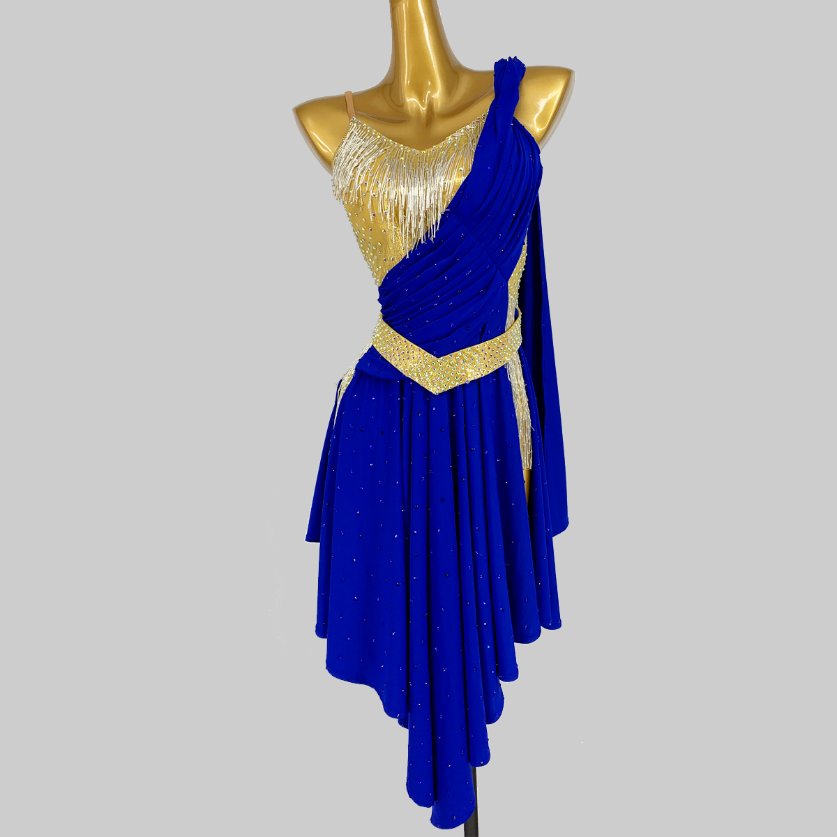 裳工坊拉丁舞比赛演出服珠管