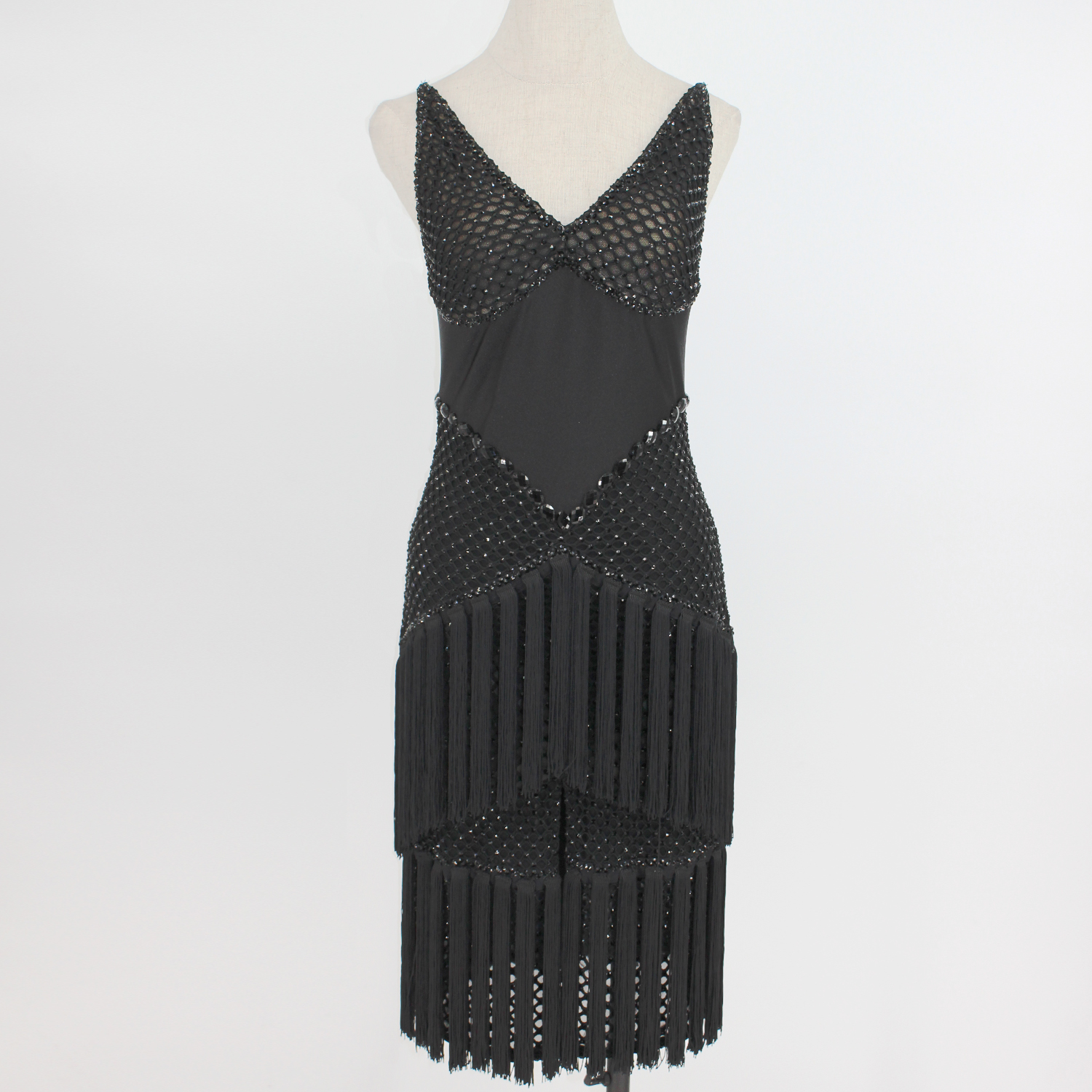 裳工坊拉丁舞演出比赛服流苏