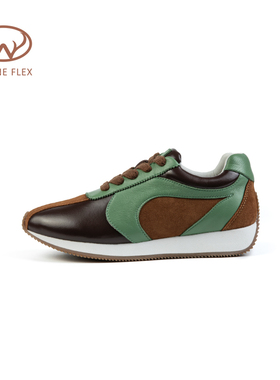 【默认瑕疵】韦恩Wayne Flex拼色休闲舒适系带阿甘鞋女运动鞋