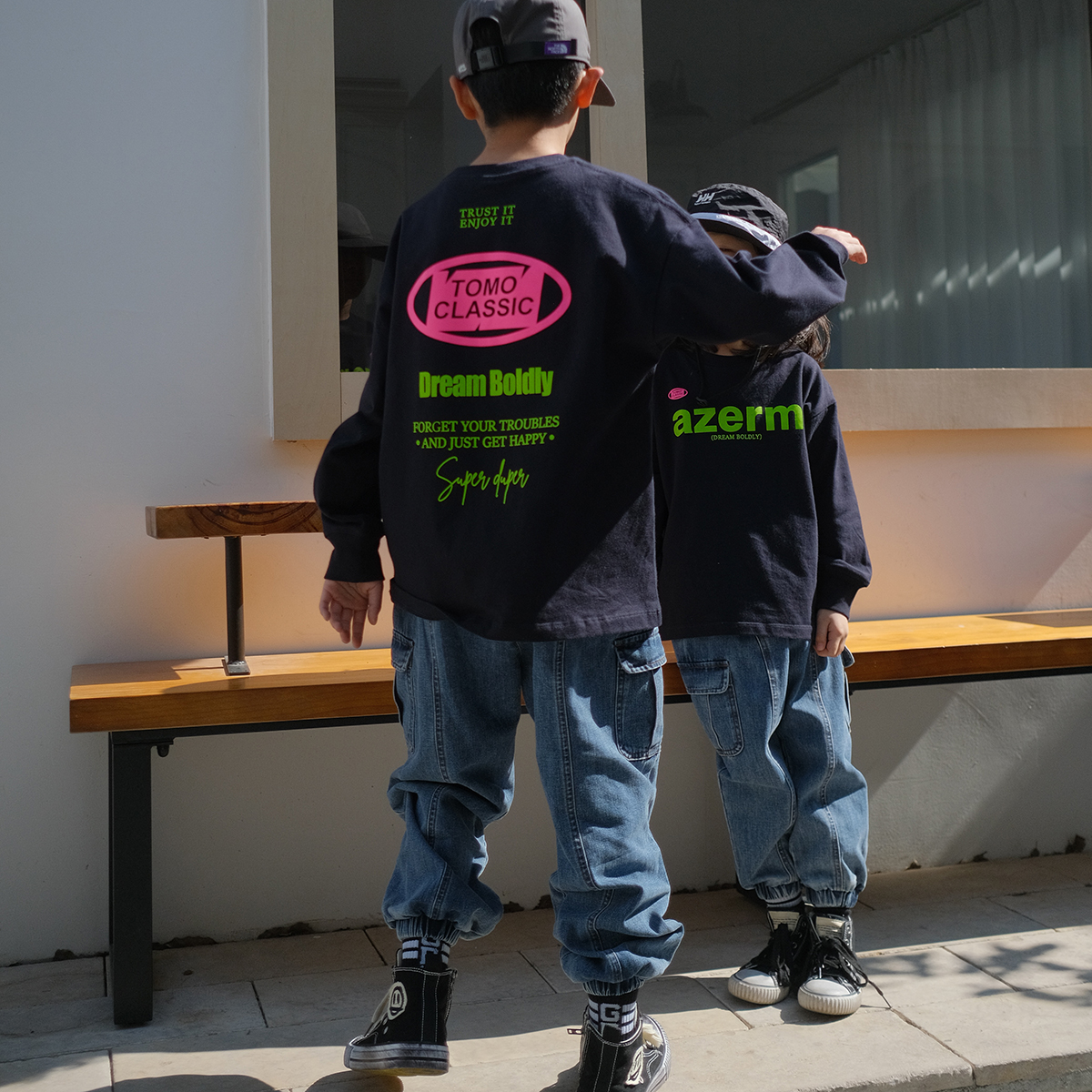 【2/14 10:00上新】春款撞色字母长袖T恤