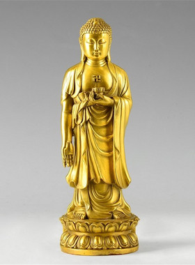 纯铜阿弥陀佛像工艺品摆件