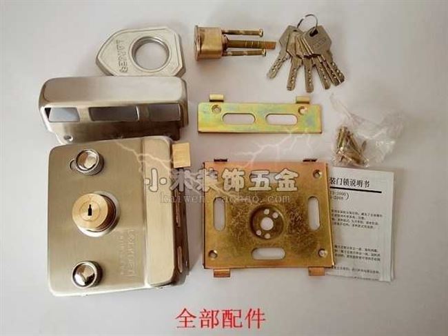 门锁实木锁芯不锈钢外装门锁防盗大门锁老式门锁门锁