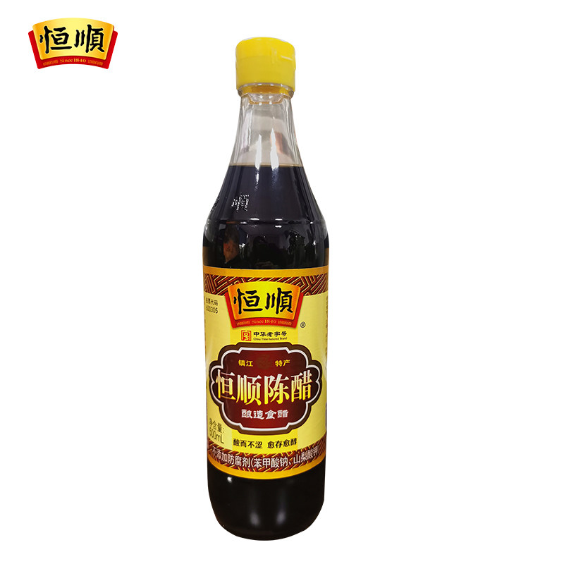 恒顺陈醋500m/瓶 家用炒菜烹调凉拌蘸料香醋镇江特产纯粮酿造食醋