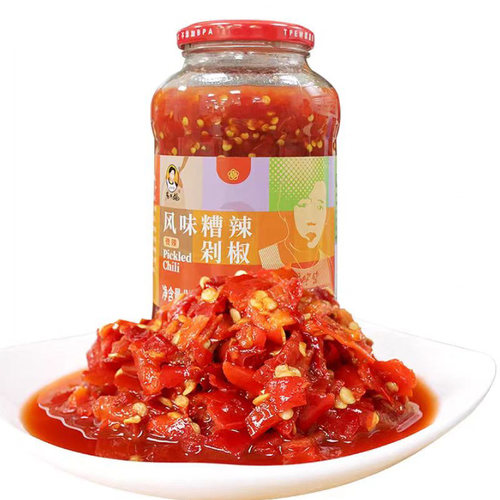 新品老干妈风味糟辣剁椒微辣味剁椒酱辣椒酱下饭菜贵州糟辣椒750g