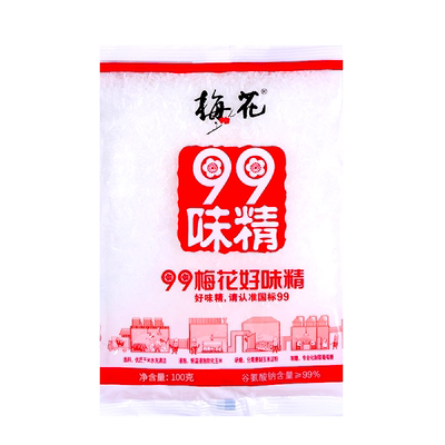 梅花味精100g袋梅花99味精家用炒菜小包装户外旅行提鲜调味品调料