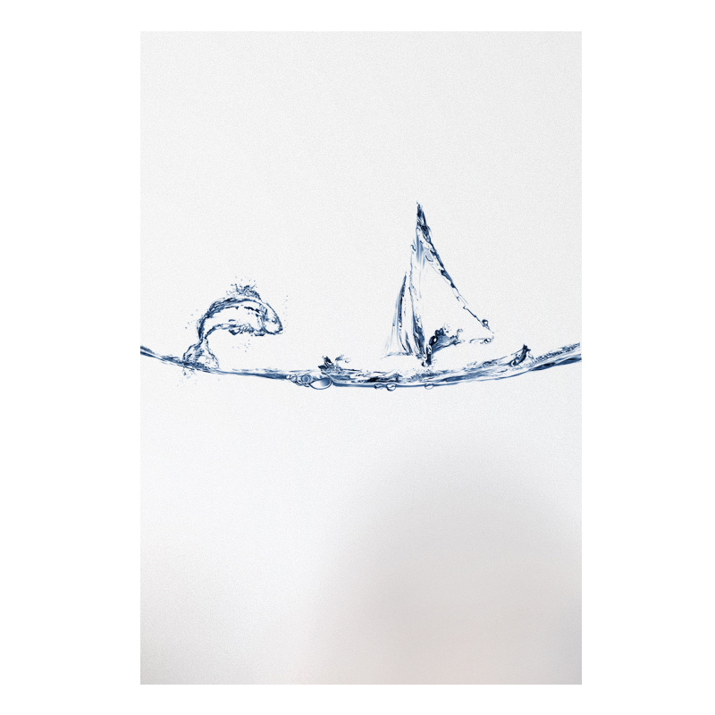 定制浴室创意抽象水滴画磨砂静电玻璃贴膜化妆室拉门防窥贴纸