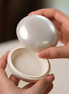 问心堂彩贝印泥盒文房四宝无胶圆形印章盒女生文房四宝中式摆件精致高颜值散装朱砂印泥篆刻国画书法印泥盒