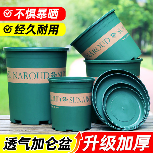 加厚耐用加仑盆月季多肉绿萝盆栽盆大号阳台客厅家用草莓花盆塑料