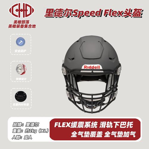 现货Riddell SpeedFlex Helmets成人美式橄榄球装备头盔新款防护 - 封面