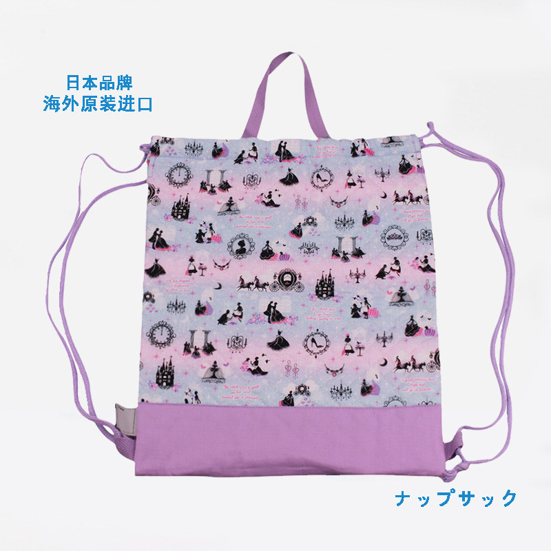 原装进口全棉抽绳包简约双肩包