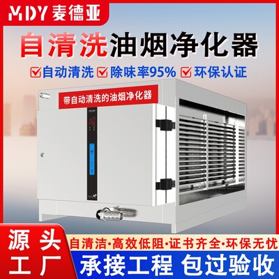 自清洗油烟净化器产业园学校食堂商业综合体低空油烟净化装置厂家