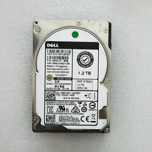 DELL1.2TSAS12G10K2.5寸