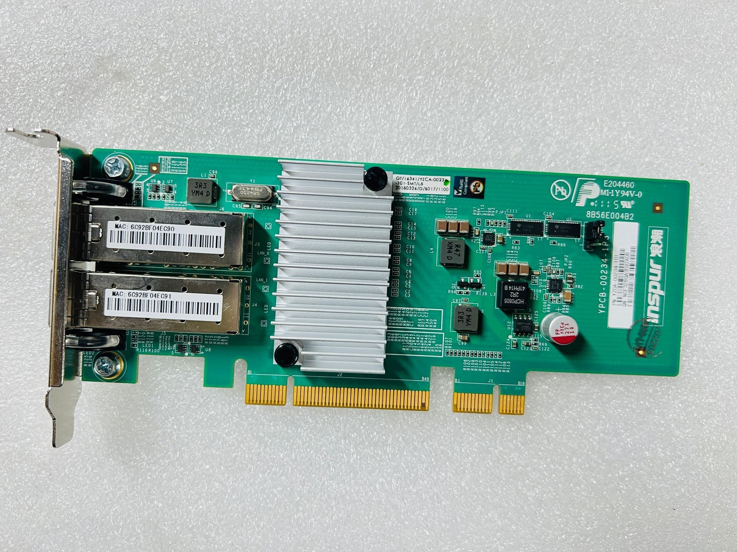 浪潮原装 82599es 双口万兆网卡 inspur x520-da2 yzca-00234-101