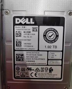 2.5 R740 SSD 1.92T 1.92TB 0V7HCN SATA企业级固态硬盘R730 DELL