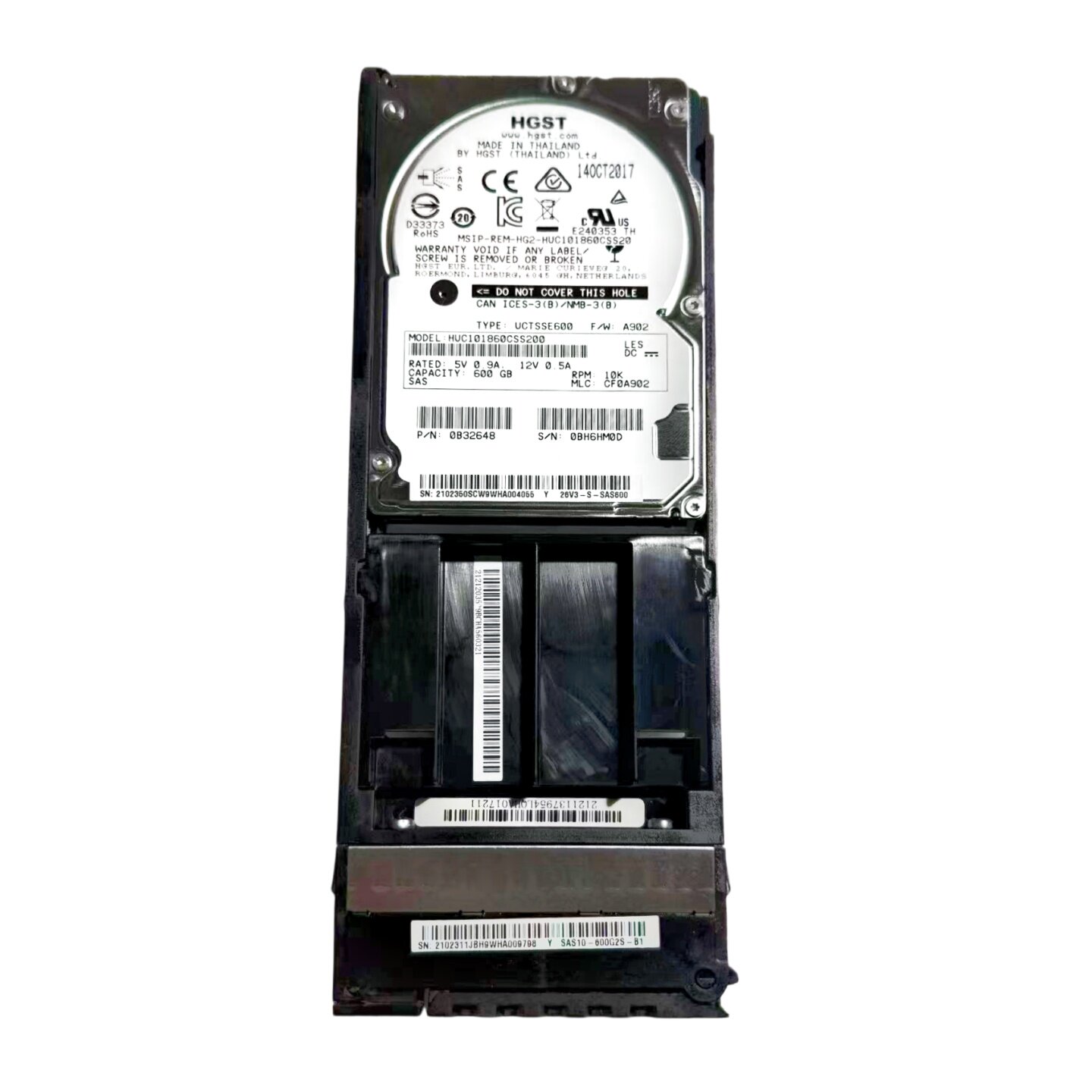 华为存储 HGST 02350SCW 600G 10K 2.5寸SAS服务器硬盘