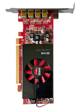 AMD FirePro W4100 2G显卡 拆机卡 4个Mini DP接口 支持多屏输出