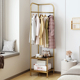 转角衣帽架落地卧室挂衣架床头衣服收纳金属置物架室内家用晾衣架