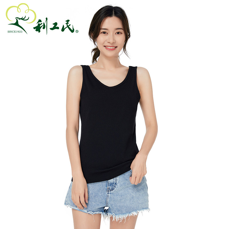 老品牌利工民拉架棉女款弹性背心图片