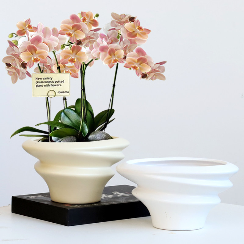 北欧家用陶瓷花盆大号个性轻奢高级感多肉蝴蝶兰文心兰绿植花盆,鲜花速递/花卉仿真/绿植园艺,花盆,淘宝优惠券,粉丝福利购,淘宝优惠卷